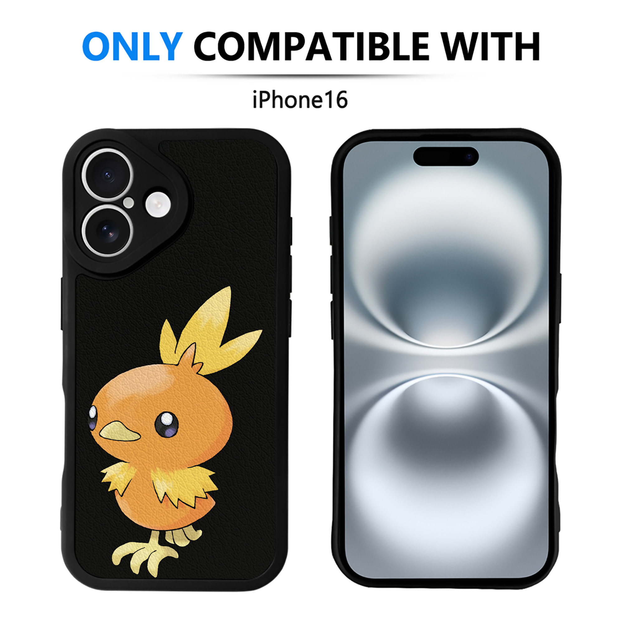 （画像用） ポケットモンスター Pokémon 【iPhone 16シリーズ対応】シリコンスマホケース（レザー調） 材質：シリコン